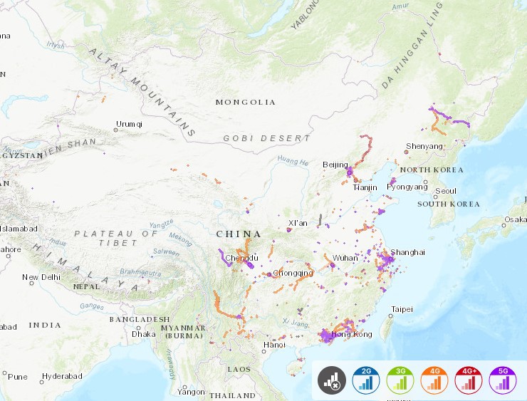 China Mobile coverage map 2026
